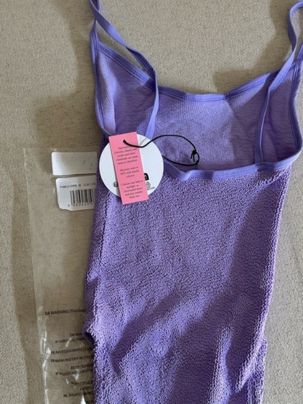 NWT • Hunza G Pamela swim suit in lilac - Picture 11 of 13